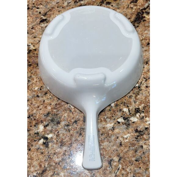 Corning Ware MW-83-B Microwave Browning Dish Skillet Pan W/Pyrex Lid Solid White - Picture 10 of 15